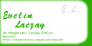 evelin laczay business card